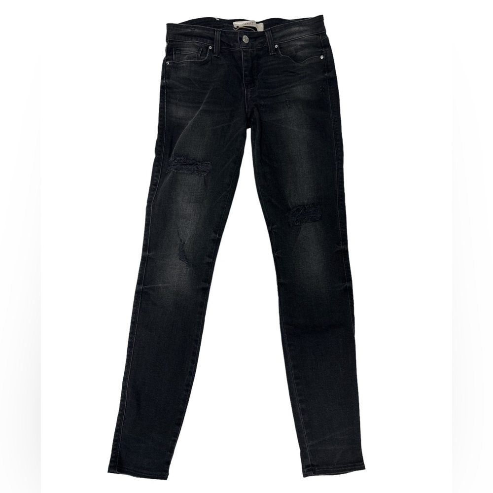 Genetic Denim Jeans  Crawford‎ Fit Distressed Inseam 29 Black Sz 27 NWOT